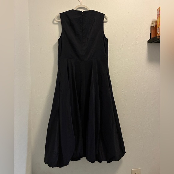 COS Sleeveless Bubble-Hem Midi Dress Navy - Picture 8 of 11